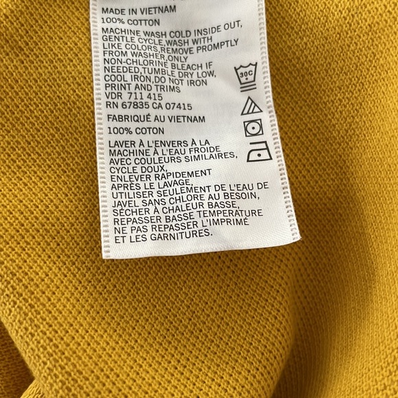 Men’s XL XLarge Nautica Gold Mustard Yellow Long Sleeve Shirt - Picture 6 of 6